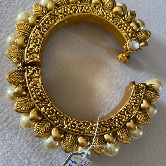 Gold & cultured pearl bracelet - Picture 5 of 14